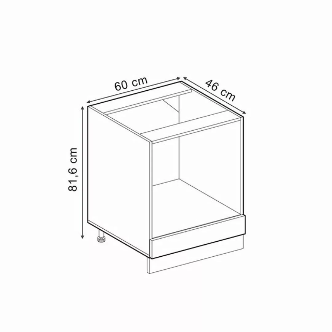 Vicco Herdumbauschrank R-Line, Artisan-Eiche/Anthrazit, 60 cm, AP Eiche günstig online kaufen