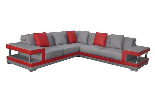 Xlmoebel Ecksofa Moderne L-förmige Ledersofa mit USB-Anschluss für ein zeit günstig online kaufen