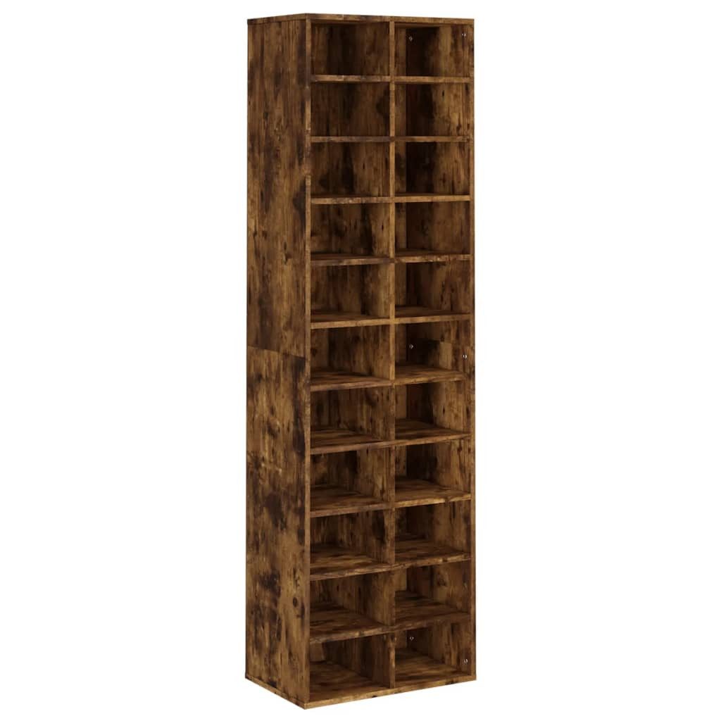 vidaXL Schuhregal, Schuhschrank Räuchereiche 54x34x183 cm günstig online kaufen