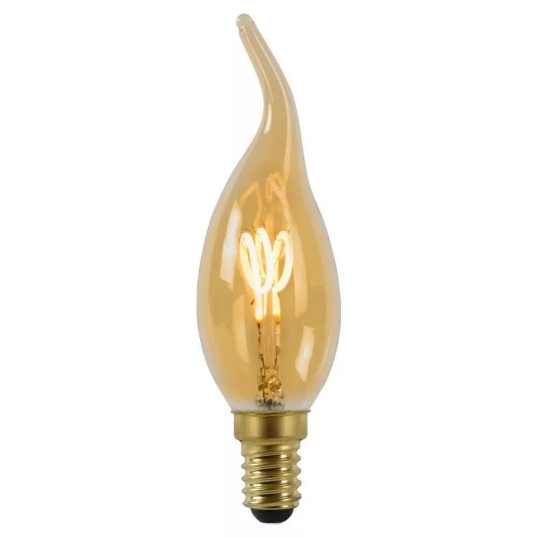 LED Leuchtmittel E14 Windstoßkerze - BA38 in Amber 3W 165lm 1er-Pack günstig online kaufen
