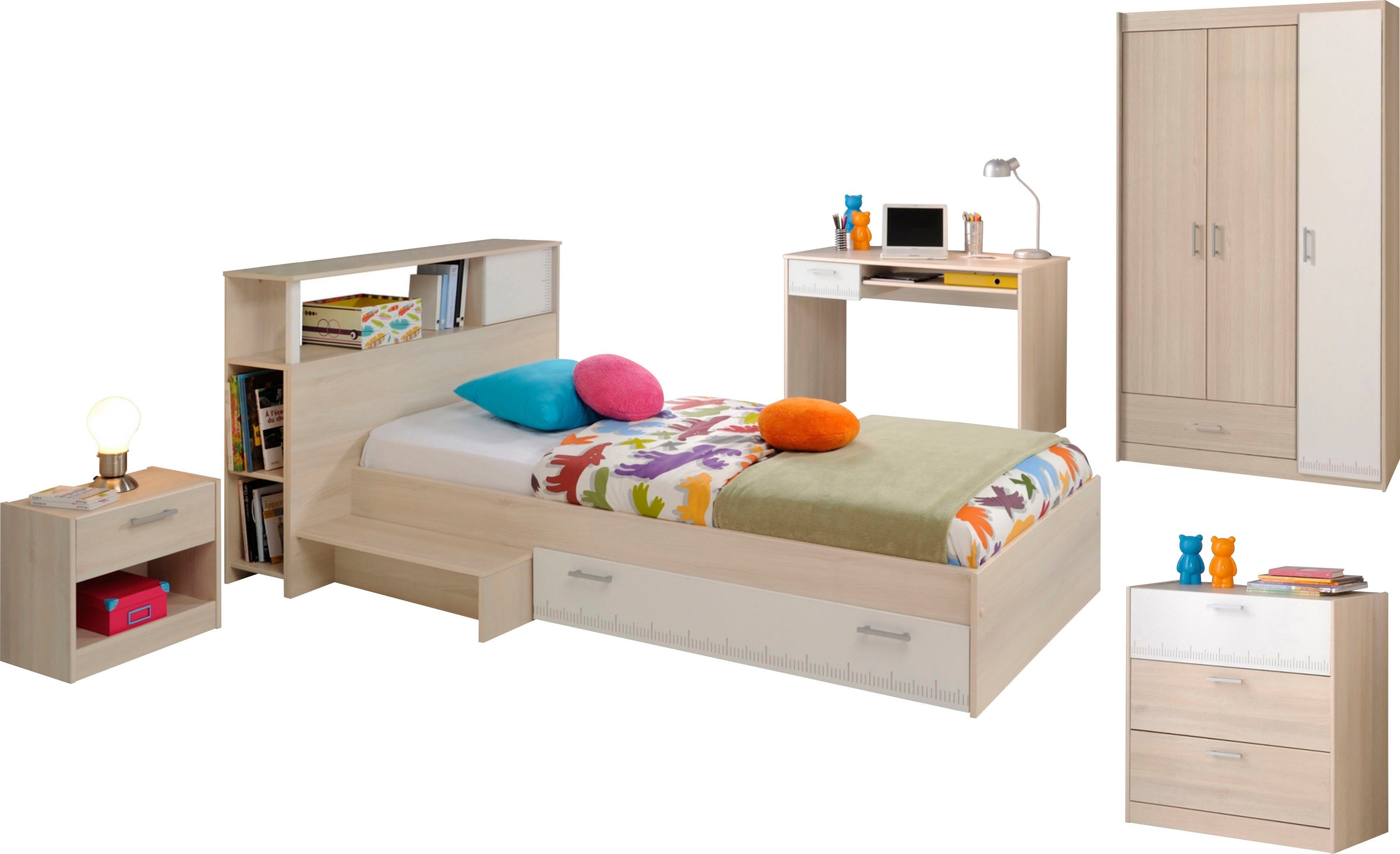 Parisot Jugendzimmer-Set Charly, (6-tlg., Bett, Anstellregal, günstig online kaufen