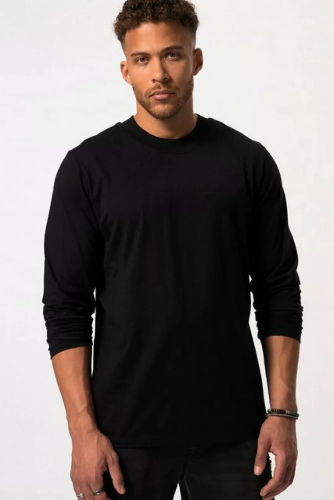 STHUGE T-Shirt STHUGE Langarmshirt Stehkragen bis 8 XL günstig online kaufen