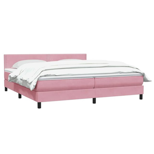 vidaXL Bett Boxspringbett mit Matratze Rosa 180x220 cm Samt günstig online kaufen