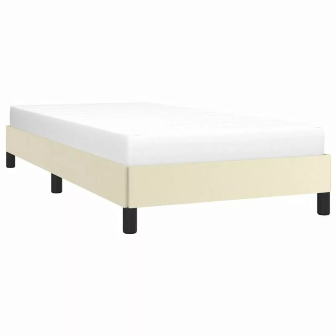 vidaXL Bett, Bettgestell Creme 100x200 cm Kunstleder günstig online kaufen