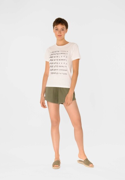 Damen Print T-shirt Create Aus Biobaumwolle günstig online kaufen