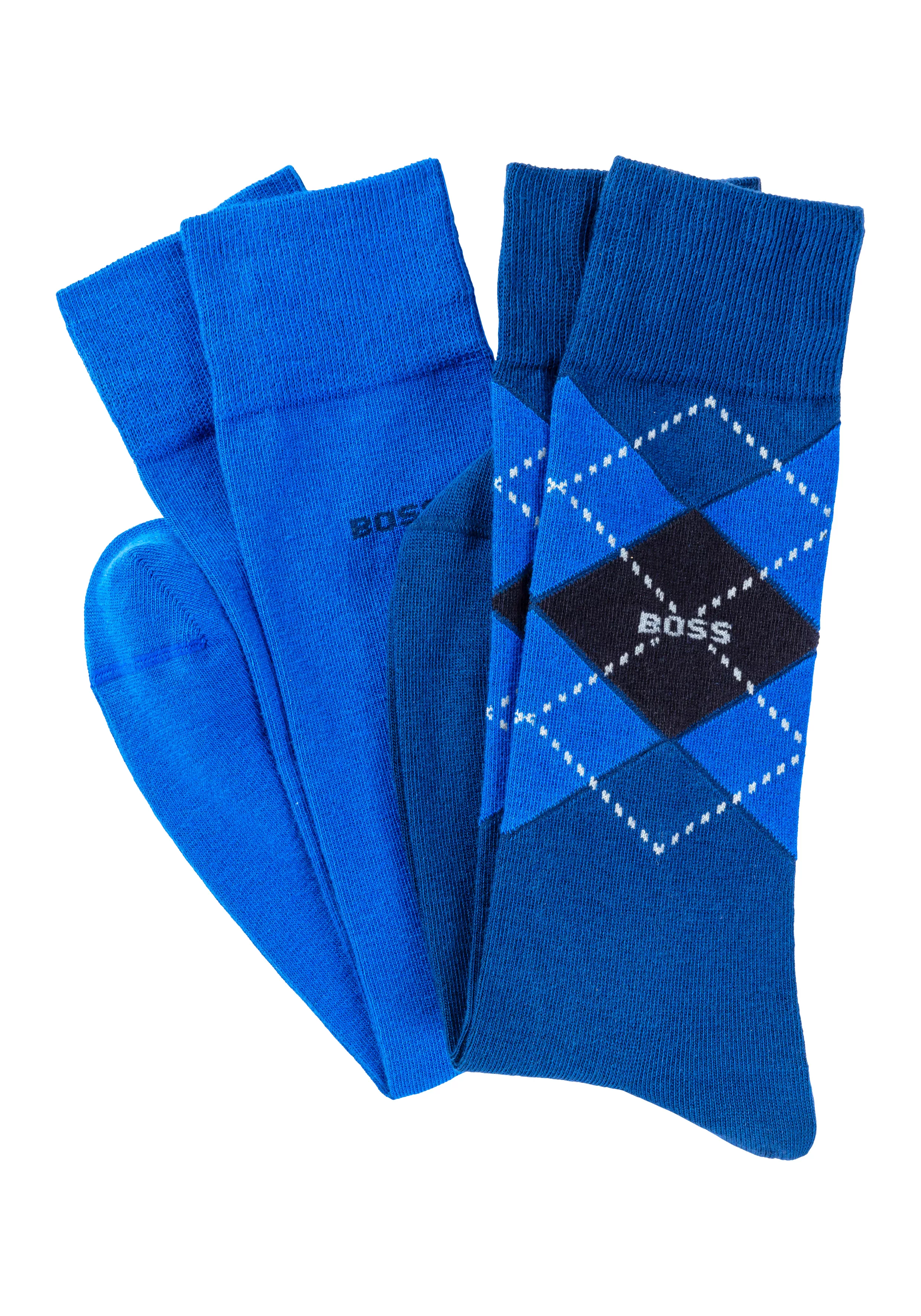 BOSS Socken "2P RS Argyle CC", (Packung, 2 Paar, 2er Pack), mit BOSS Schrif günstig online kaufen