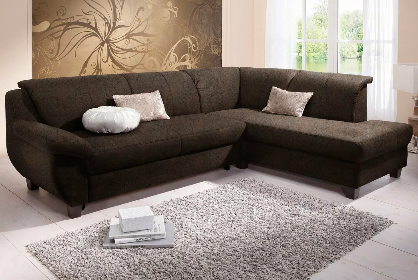 Home affaire Ecksofa »Yesterday L-Form«, wahlweise mit Bettfunktion, auch i günstig online kaufen