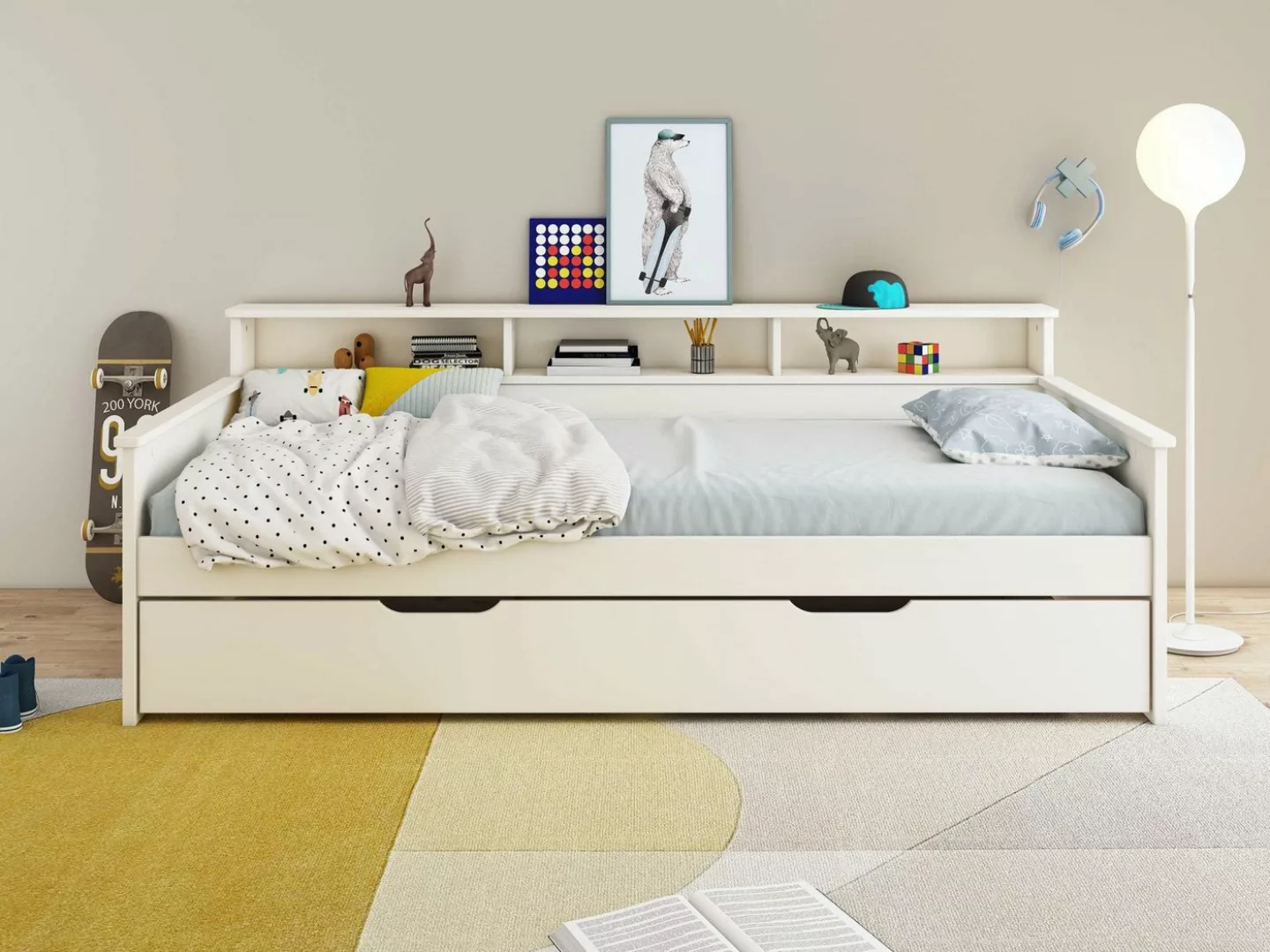 Home affaire Jugendbett "KERO, Daybed, Stauraumbett, platzsparend, Stauraum günstig online kaufen