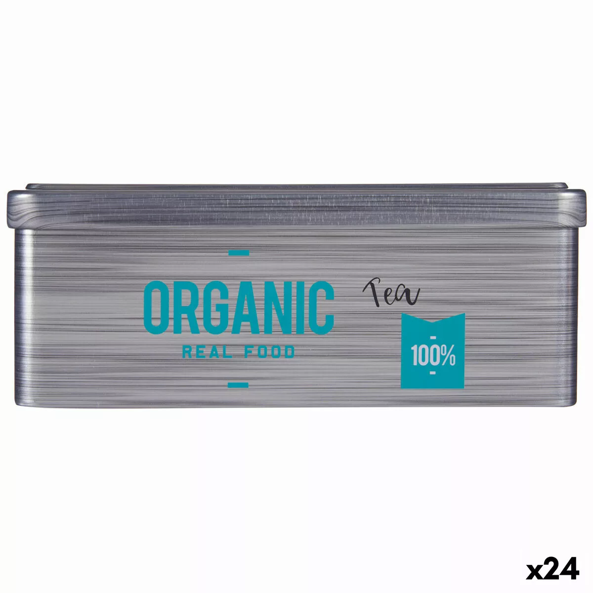 Teebox Organic Tea Grau Weißblech (11 X 7,1 X 18 Cm) (24 Stück) günstig online kaufen