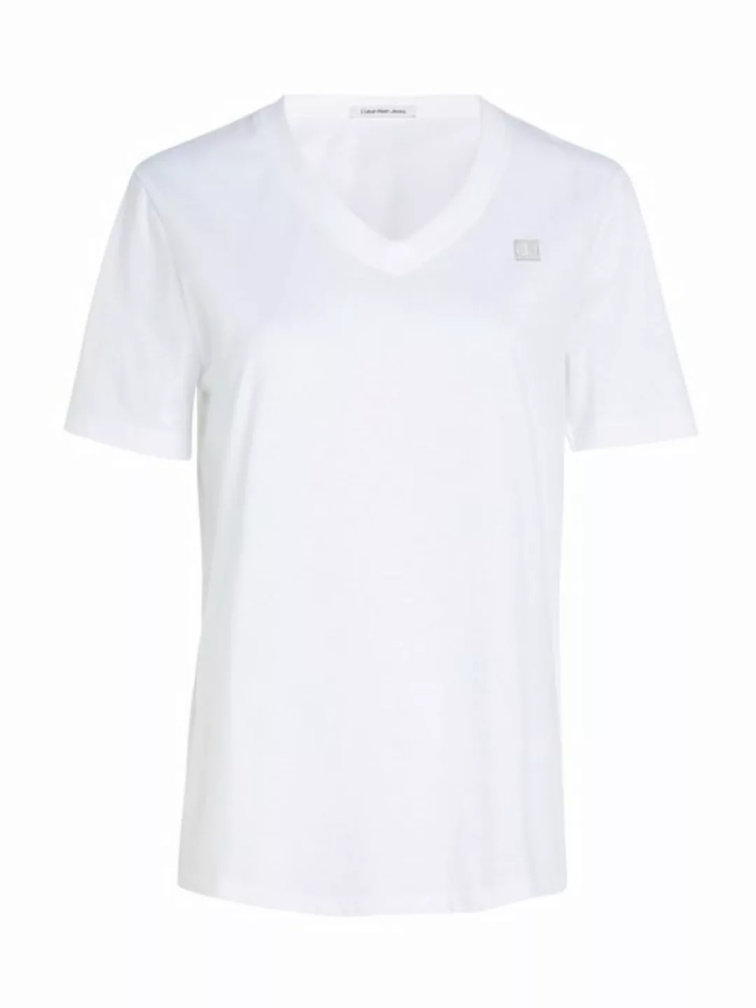 Calvin Klein Jeans T-Shirt CK EMBRO BADGE V-NECK TEE mit Logomarkenlabel günstig online kaufen