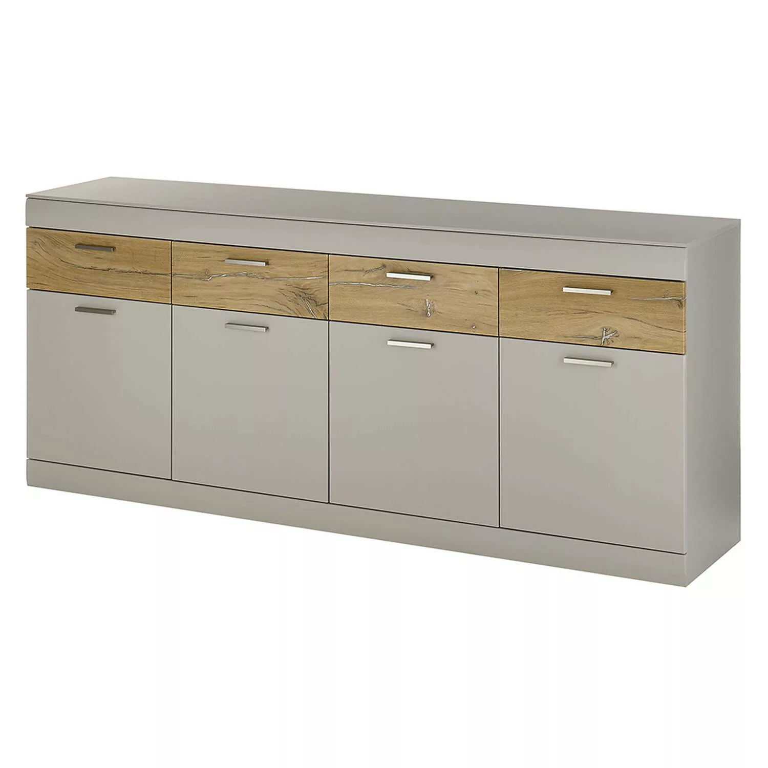 Sideboard 200 cm SINAIA-61 in grau matt mit Zinn Eiche Nb., B/H/T ca. 200/8 günstig online kaufen