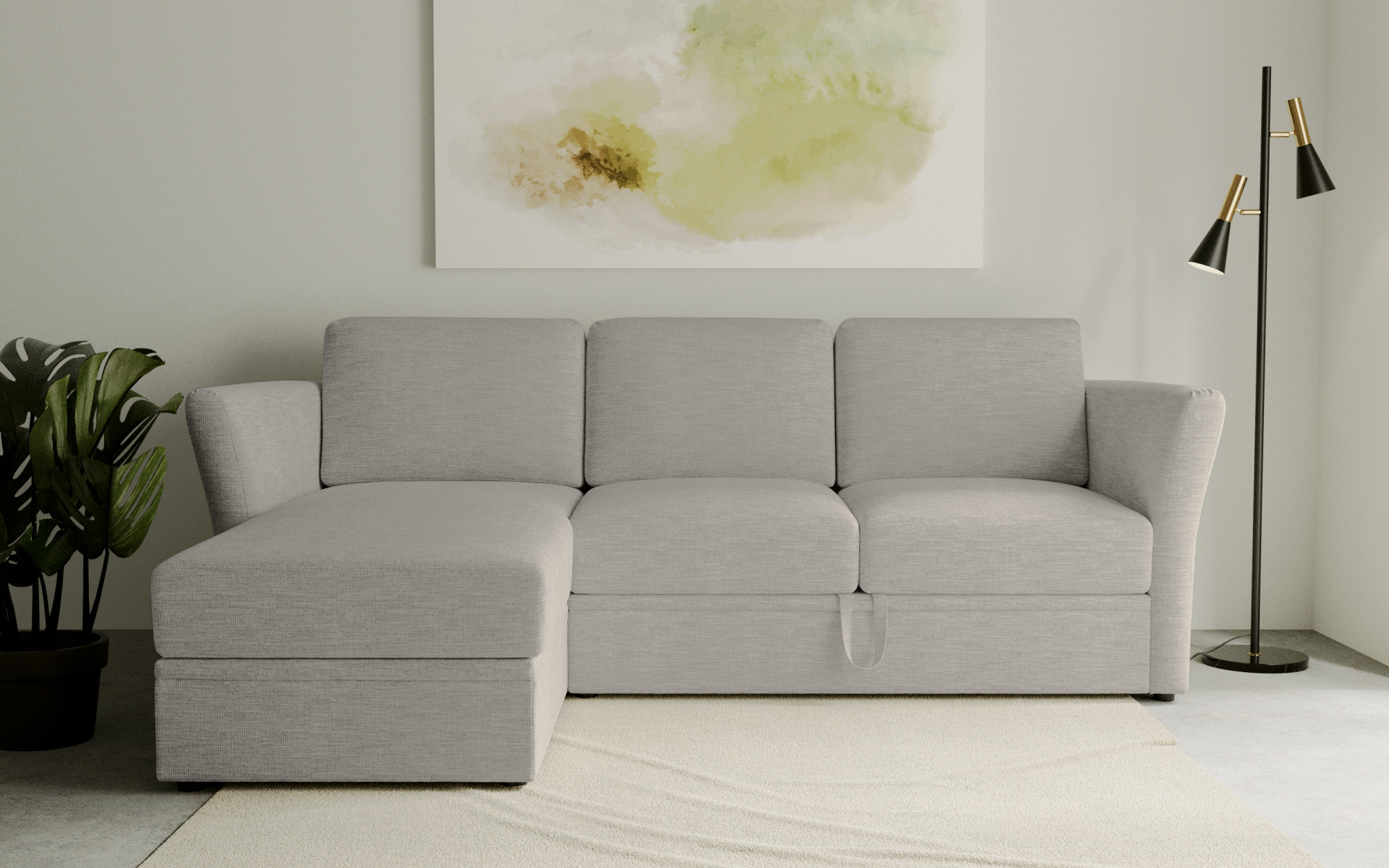 Home affaire Ecksofa Lavars, L-Form, Schlafsofa, mit Bettfunktion und Staur günstig online kaufen