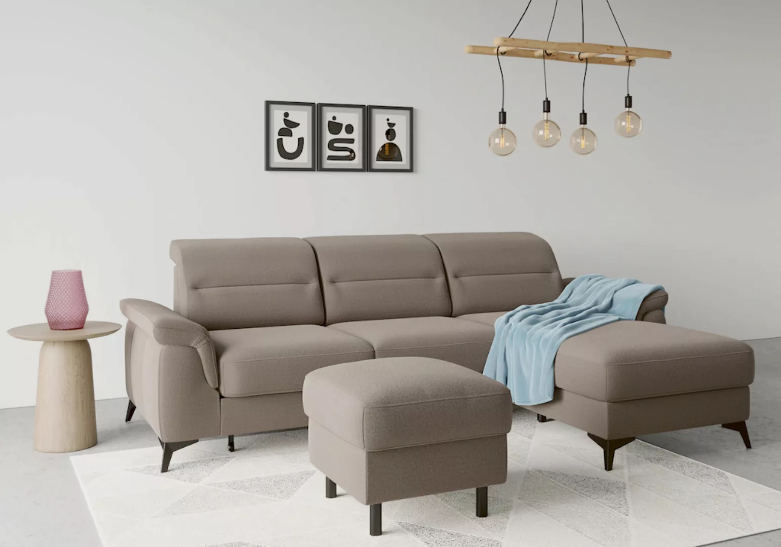 sit&more Ecksofa "Sinatra L-Form", mit Recamiere, optional mit Kopfteilvers günstig online kaufen