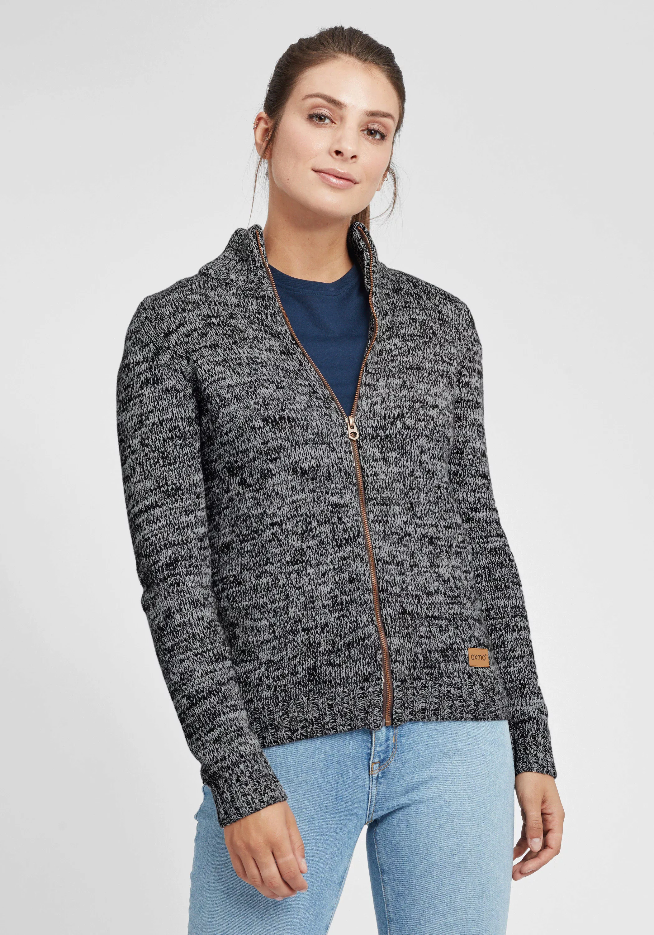 OXMO Strickjacke OXPhenix Cardigan mit Stehkragen günstig online kaufen