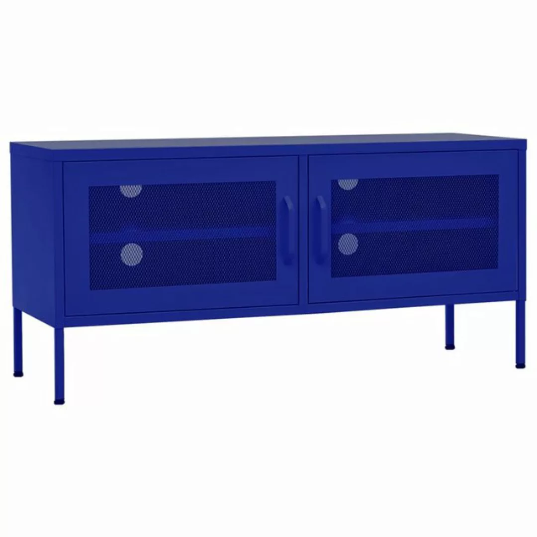 vidaXL TV-Schrank TV-Schrank Marineblau 105x35x50 cm Stahl Lowboard günstig online kaufen