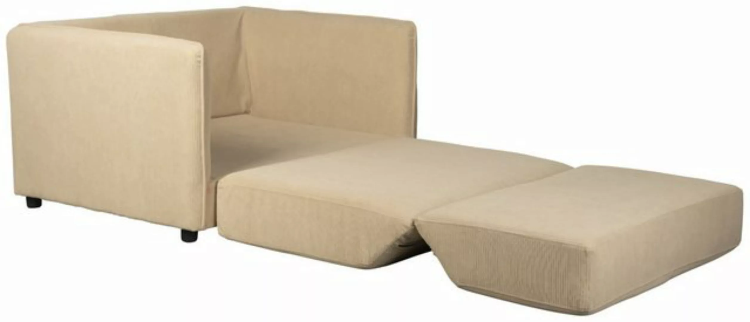 Trendmöbel24 2-Sitzer Schlafsofa Loveseat JOPIE in Beige günstig online kaufen