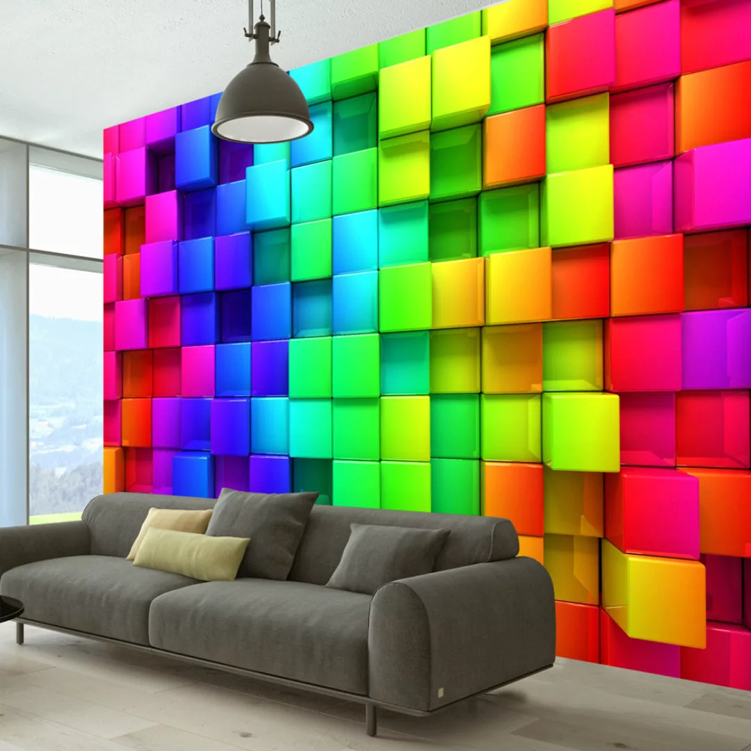Fototapete - Colourful Cubes günstig online kaufen