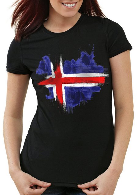 style3 T-Shirt Flagge Island Fußball Sport Iceland WM EM Fahne günstig online kaufen