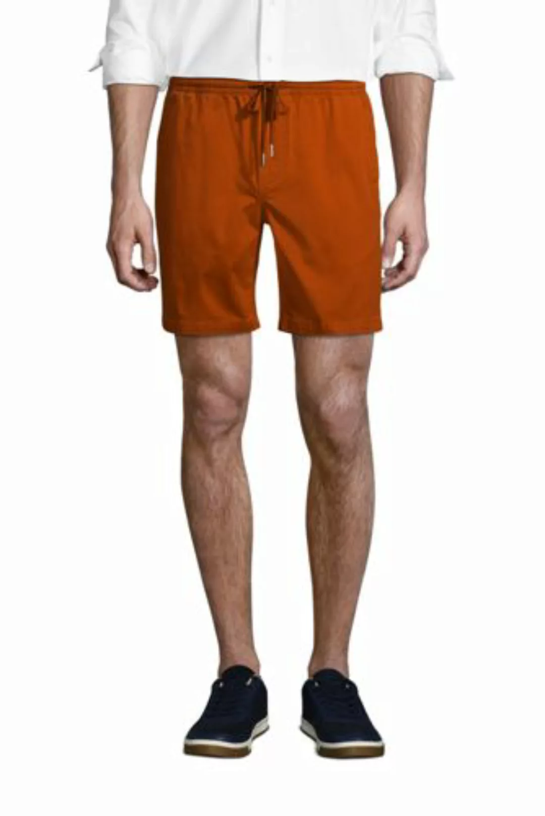 Chino-Shorts mit Dehnbund, Herren, Größe: S Normal, Beige, Baumwolle, by La günstig online kaufen