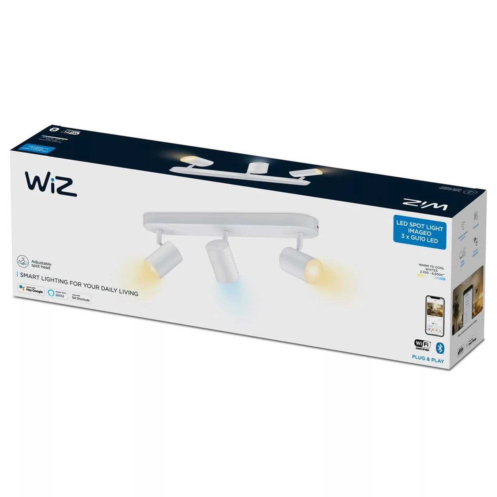 WiZ Imageo LED-Spot 3-flg. 2.700-6.500 K, weiß günstig online kaufen