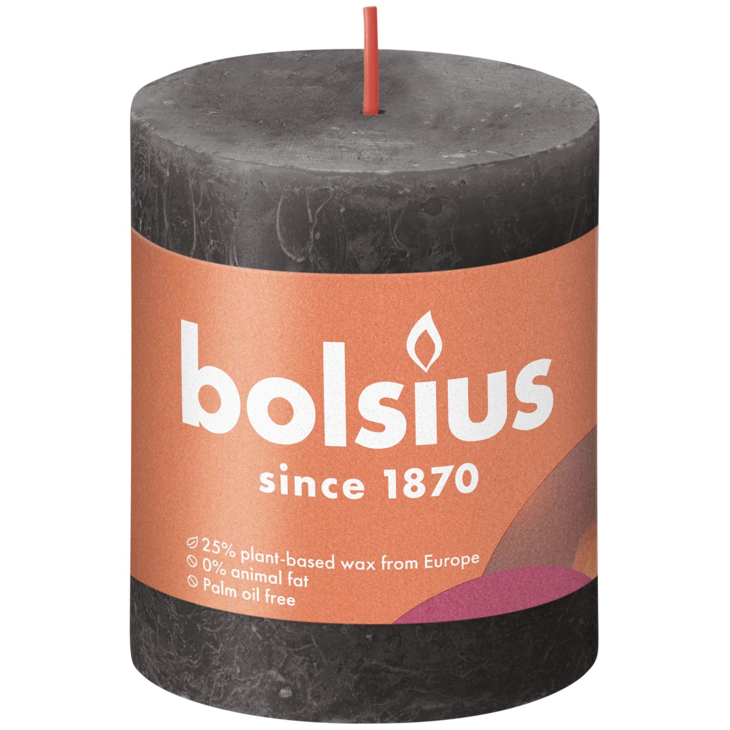 Bolsius Rustik-Kerze Shine 80/68 mm Stürmisches Grau günstig online kaufen