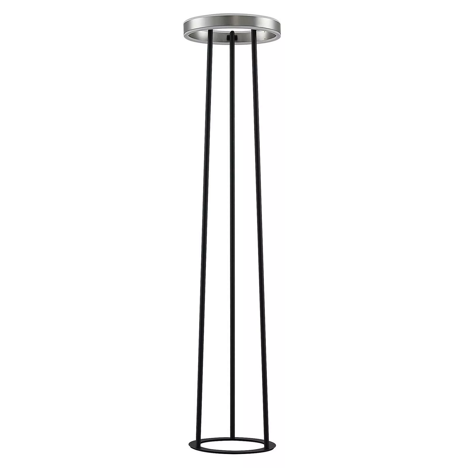 Lucande Seppe LED-Stehleuchte, Ø 30 cm, nickel günstig online kaufen