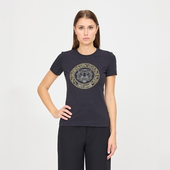 Roberto Cavalli  T-Shirt T-Shirt mit Kristalllogo günstig online kaufen