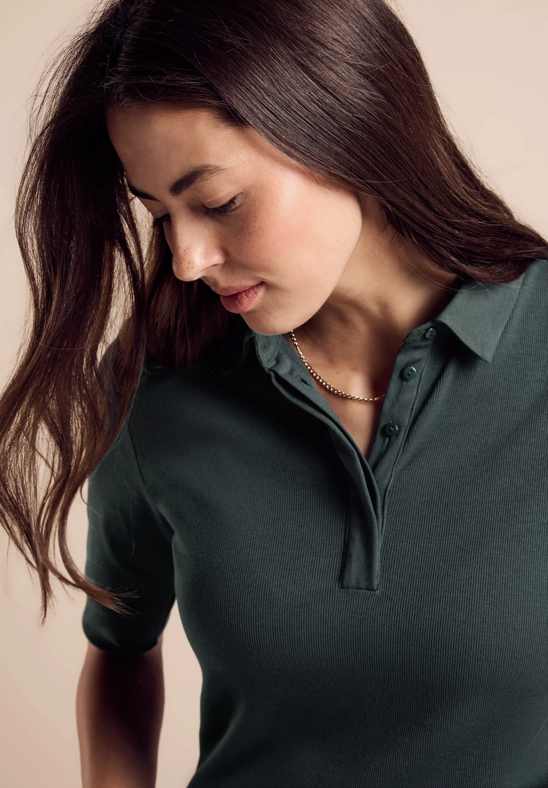 STREET ONE Poloshirt, aus Baumwolle mit Stretchante günstig online kaufen