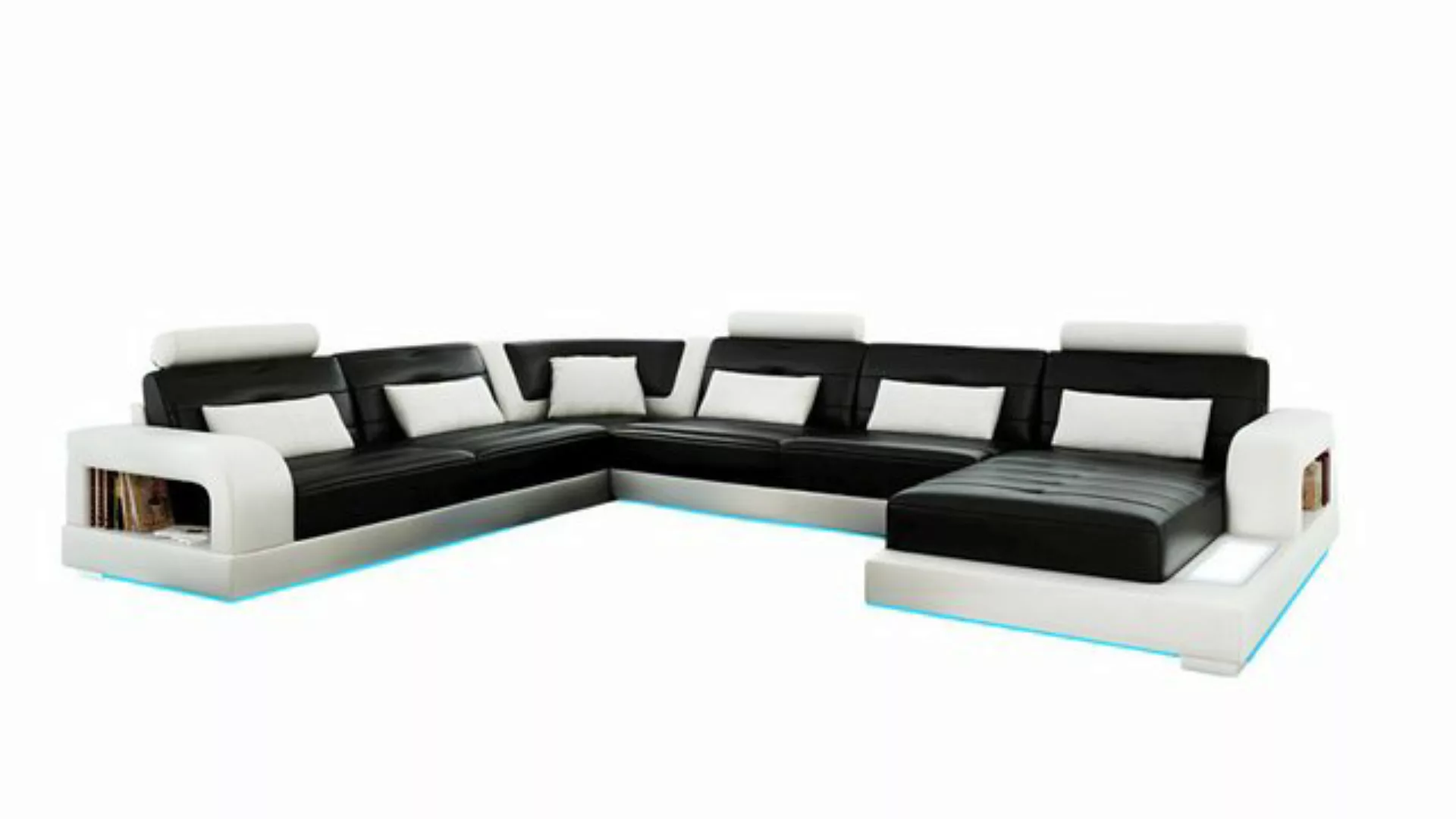 Xlmoebel Sofa Modernes Ledersofa mit Eckdesign und Wohnlandschaft, 1 Teile, günstig online kaufen