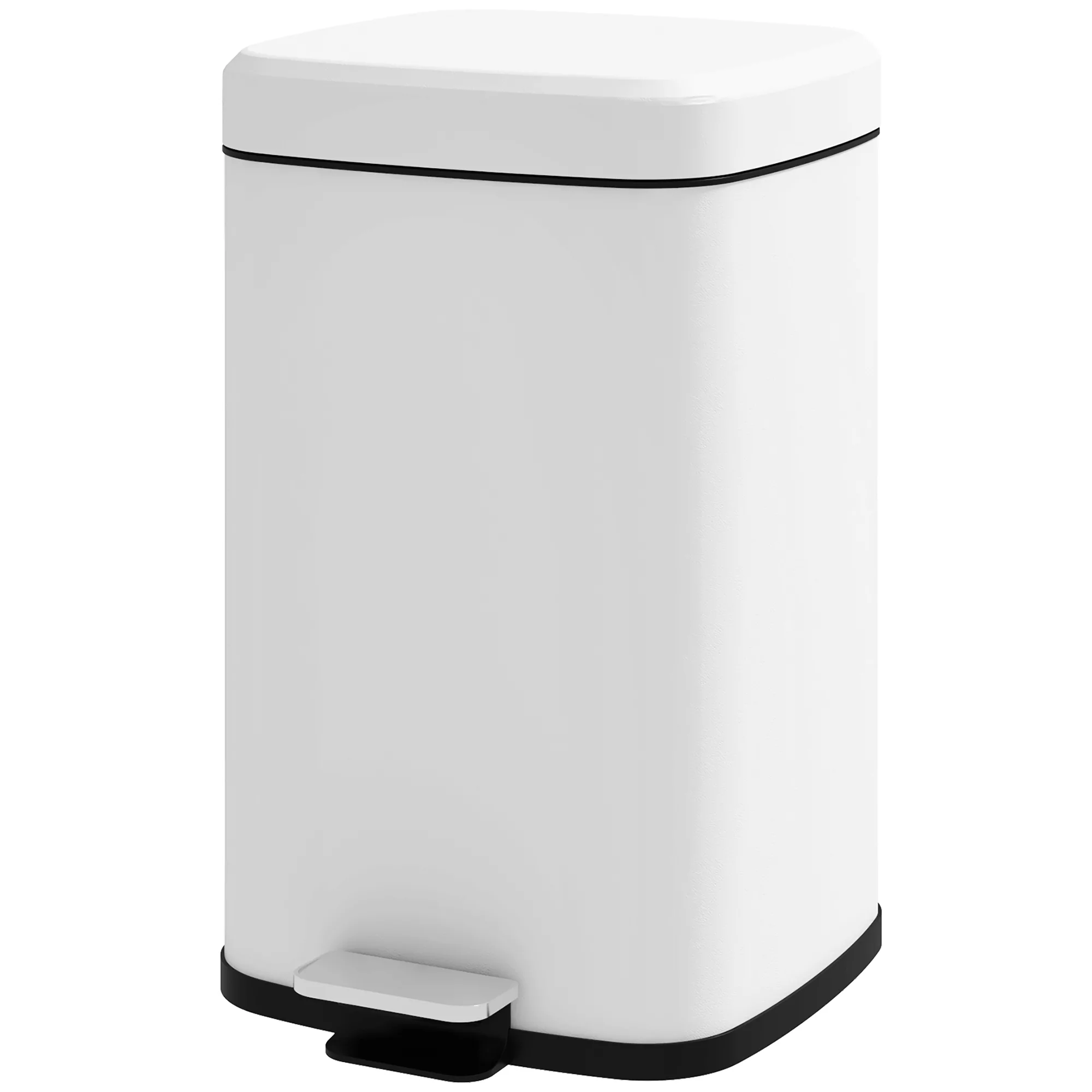 HOMCOM 20L Küchenmülleimer mit Pedal aus Edelstahl mit leisem Schließdeckel günstig online kaufen