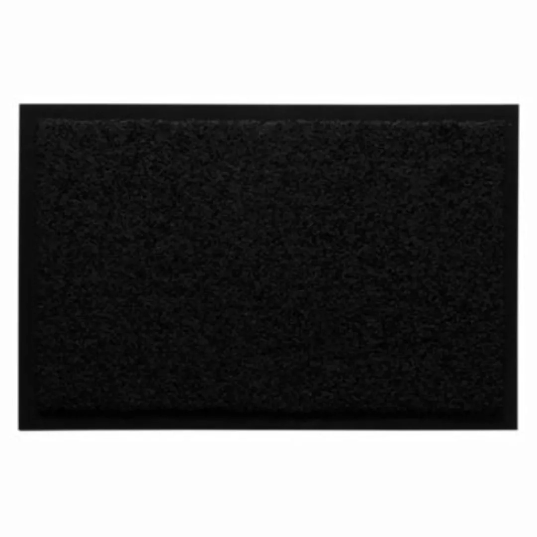 HOMCOM Fußmatte waschbar mit stabiler Gummiumrandung schwarz Gr. 180 günstig online kaufen