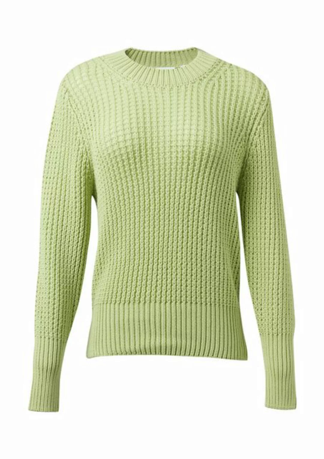 Comma Langarmshirt Strickpullover mit Schmuckdetail und Glitzergarn Glitzer günstig online kaufen