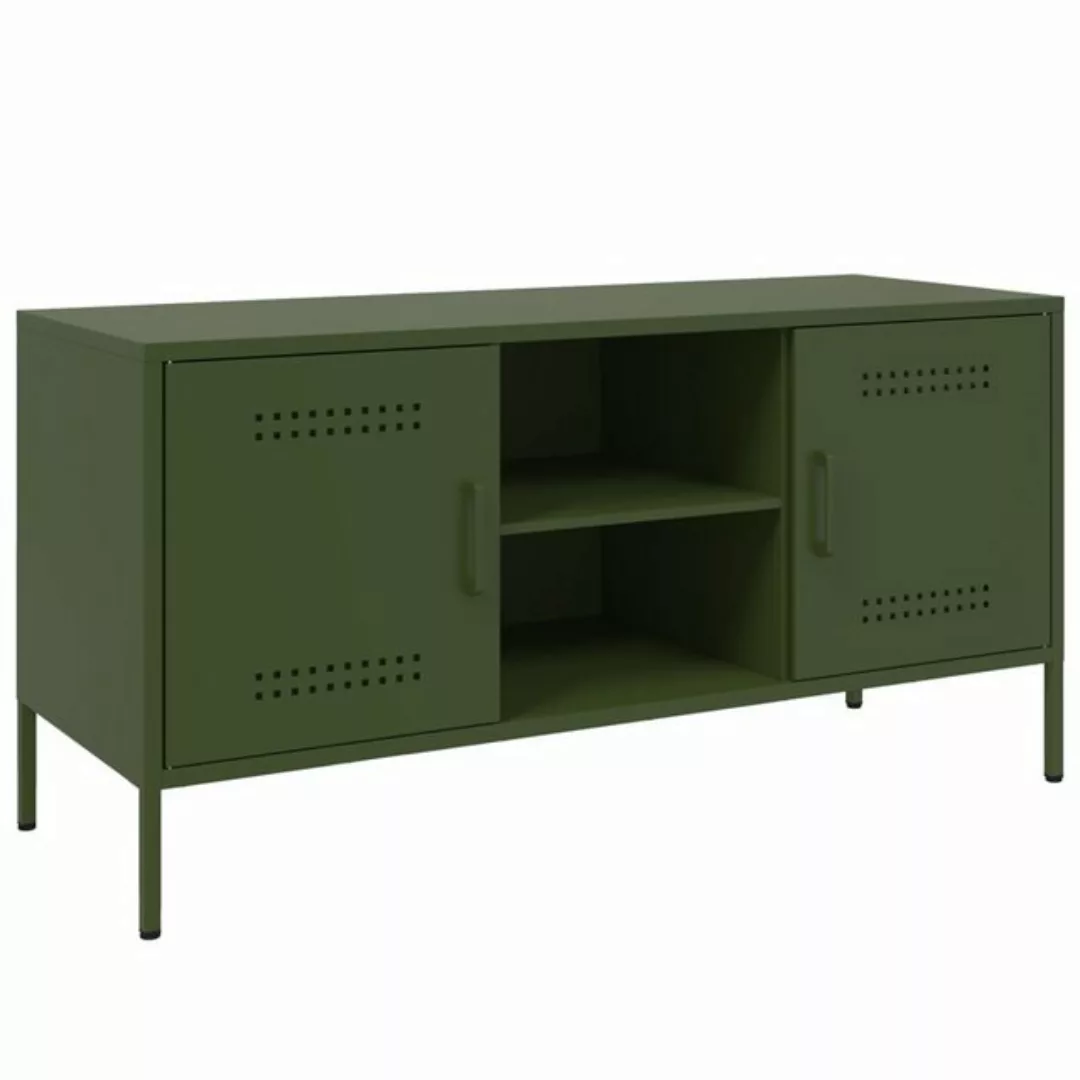 vidaXL TV-Schrank TV-Schrank Olivgrün 100,5x39x50,5 cm Stahl (1-St) günstig online kaufen