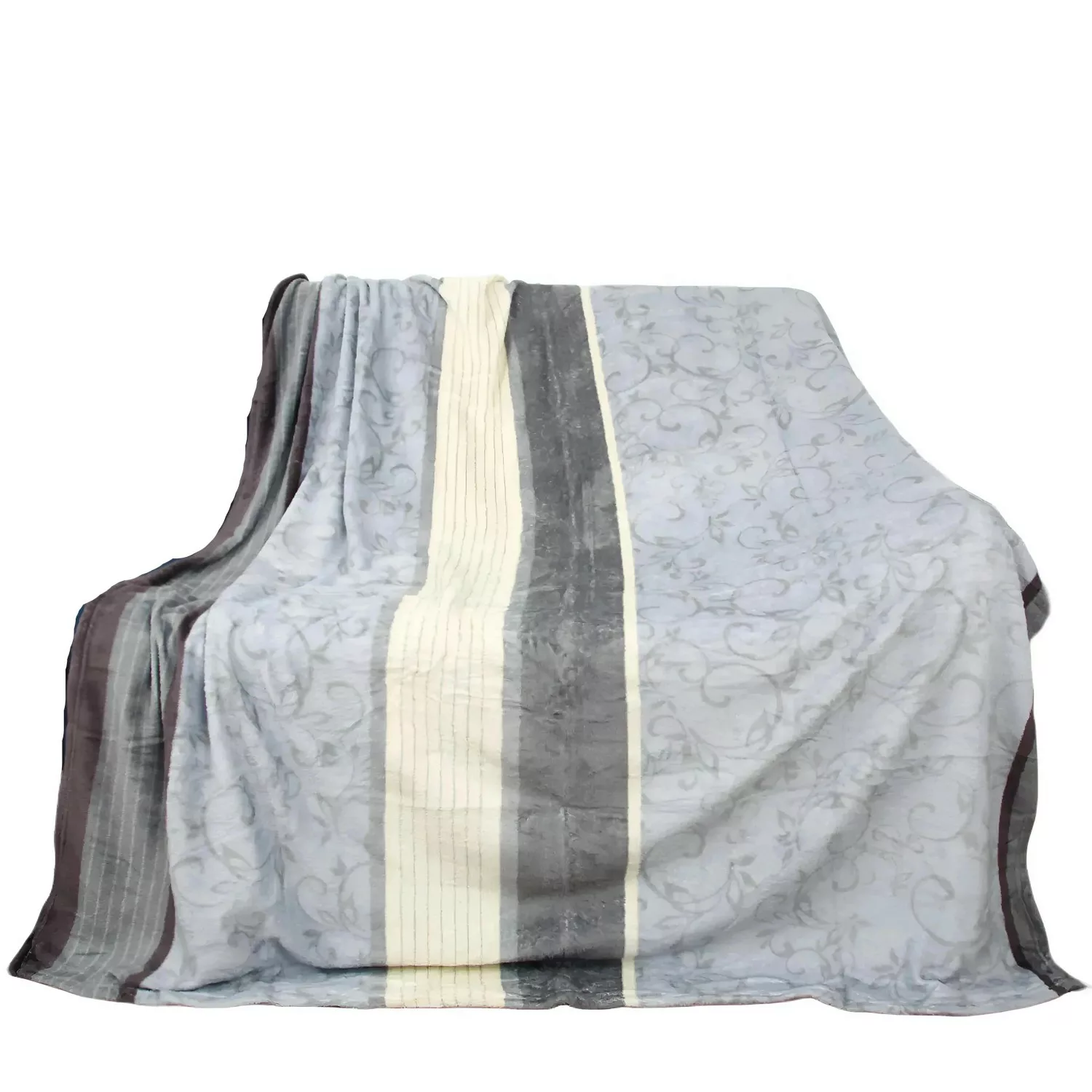 Bestlivings Flanell Kuscheldecke Soft Touch 130 x 170 Bella Casa Hellgrau R günstig online kaufen