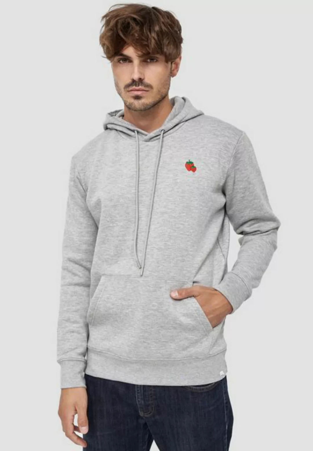 MIKON Hoodie Erdbeere GOTS zertifizierte Bio-Baumwolle günstig online kaufen