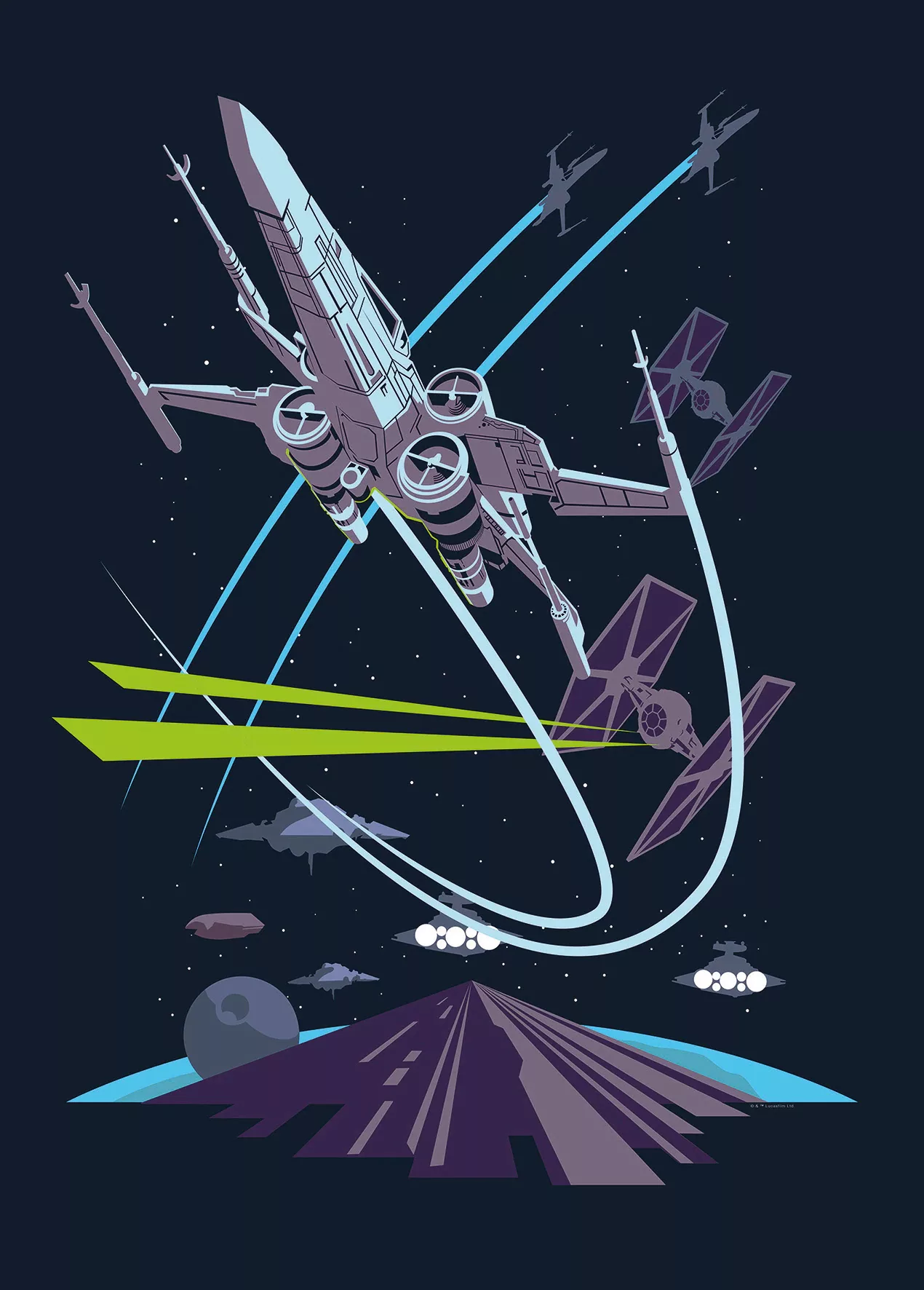 Komar Wandbild Star Wars X-Wing 50 x 70 cm günstig online kaufen