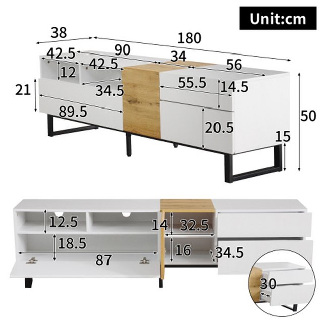 XDOVET TV-Schrank TV-Schrank, TV-Ständer,TV-Boards Minimalistisches Design günstig online kaufen