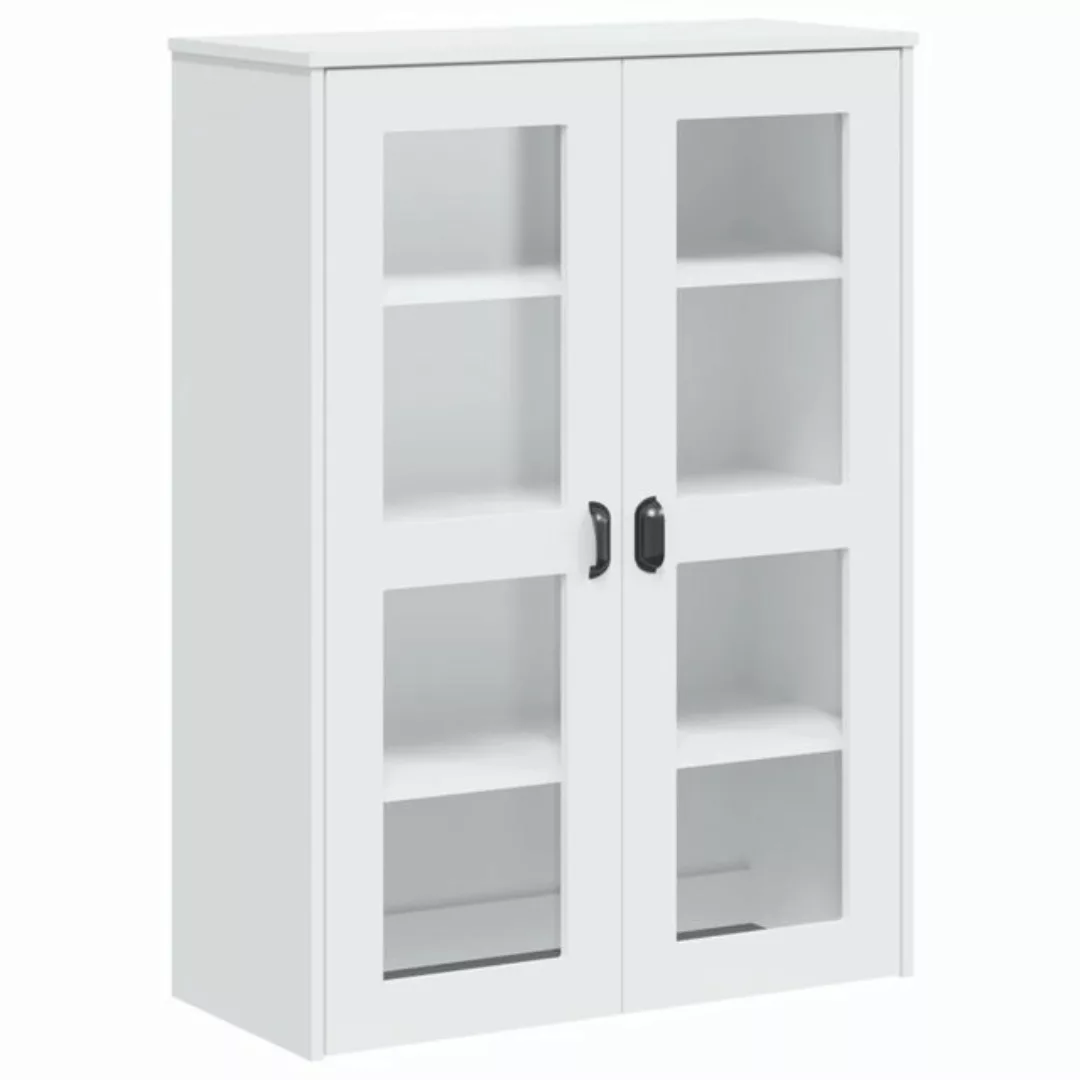 vidaXL Vitrine Schrank Aufsatz für Highboard VIKEN Weiß Massivholz Kiefer G günstig online kaufen