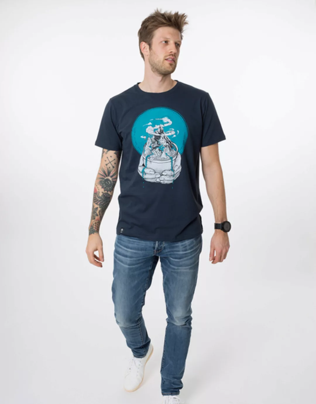 Bio T-shirt "Watercare Navy" günstig online kaufen