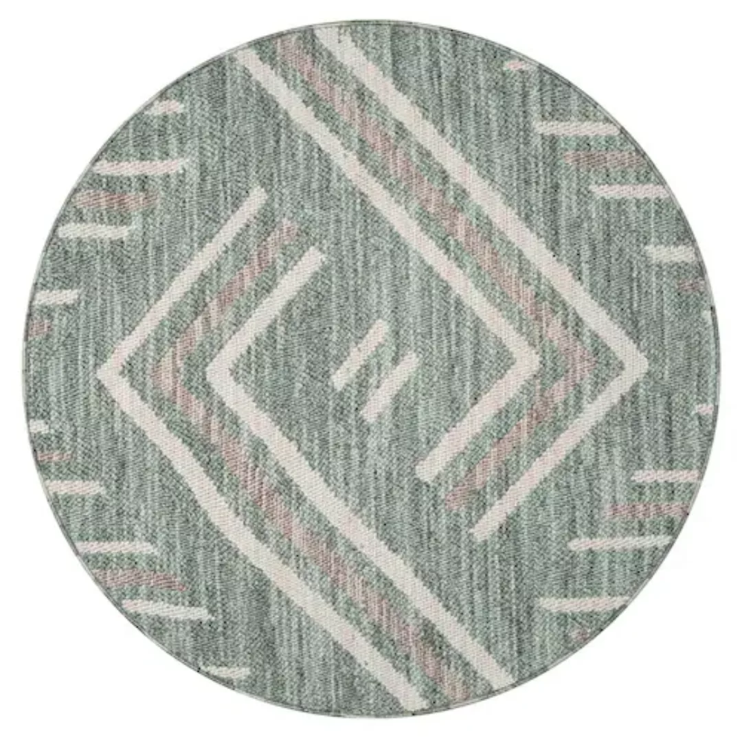 Carpet City Teppich »LINDO 7590«, rund, Kurzflor, Hochtief-Muster/ 3D-Effek günstig online kaufen