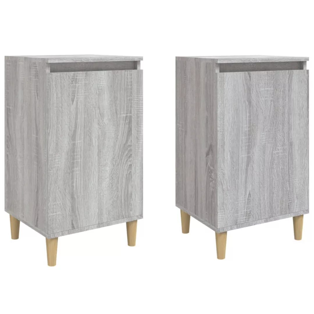 Vidaxl Nachttische 2 Stk. Grau Sonoma 40x35x70 Cm Holzwerkstoff günstig online kaufen