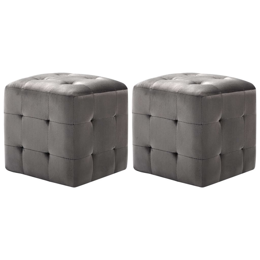 vidaXL Polsterhocker Pouf 2 Stk. Grau günstig online kaufen