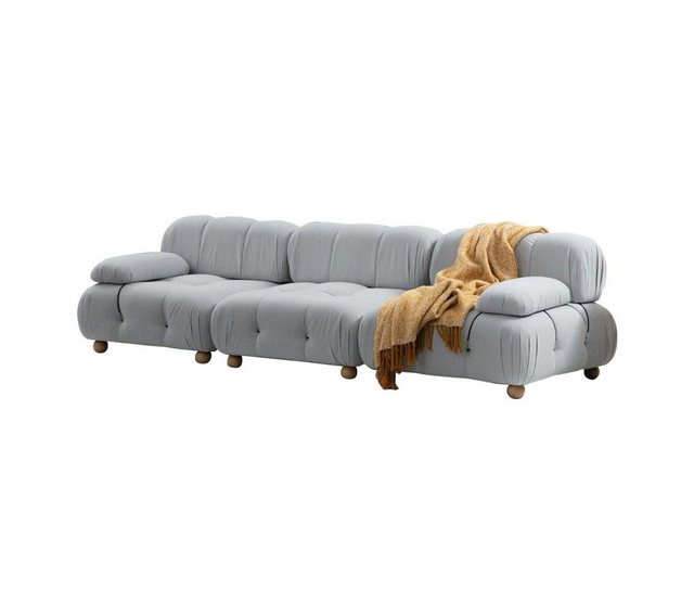 JVmoebel 3-Sitzer Sofa 3 Sitzer Dreisitzer Modern Stoff Grau Sofas Design W günstig online kaufen