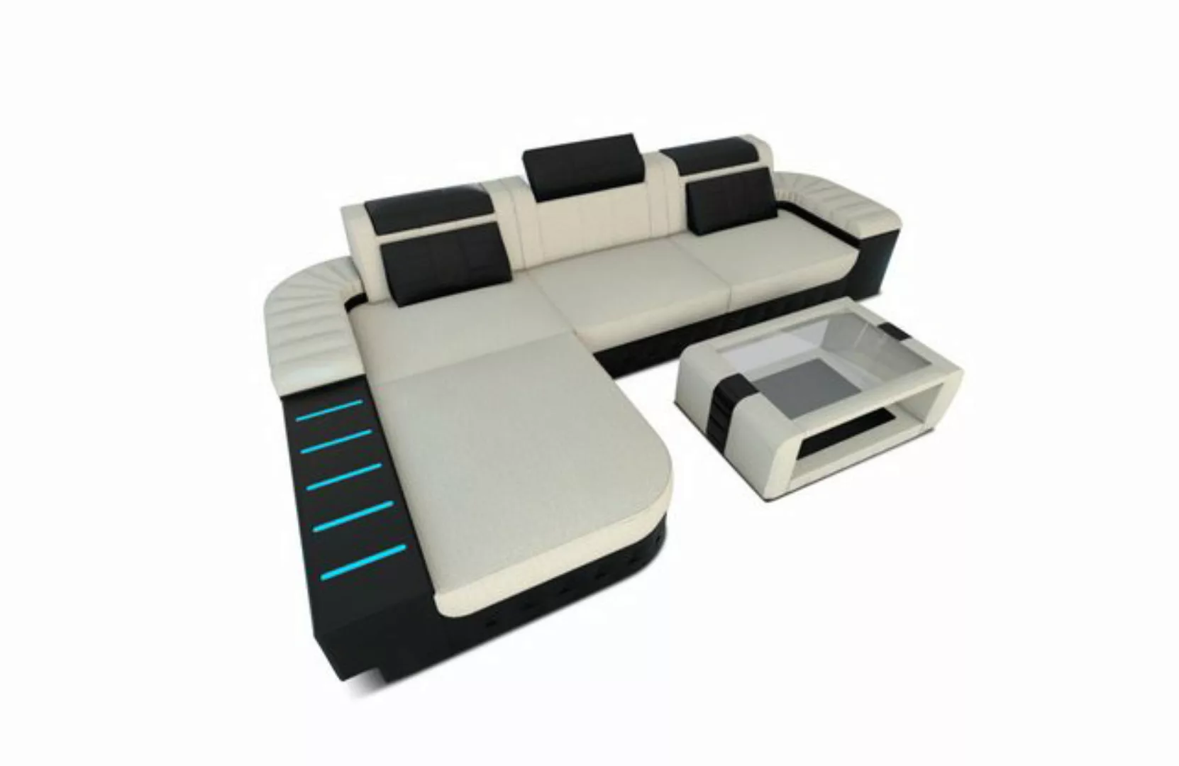 Sofa Dreams Ecksofa Stoff Sofa Bellagio L Form Polstersofa Couch Stoffsofa, günstig online kaufen