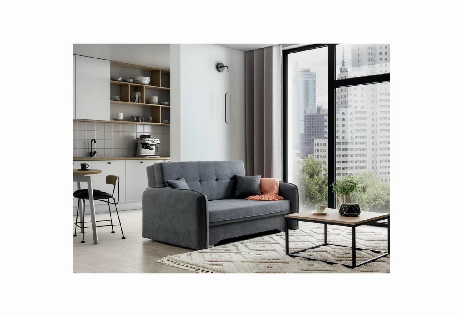 Home Collective Sofa 2-Sitzer Sofa Dreisitzer Schlafsofa, mit 2 Dekokissen günstig online kaufen