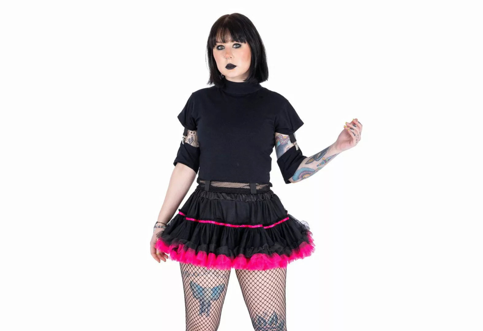 Poizen Industries Unterrock Sofra Schwarz Pink Mini Tutu günstig online kaufen