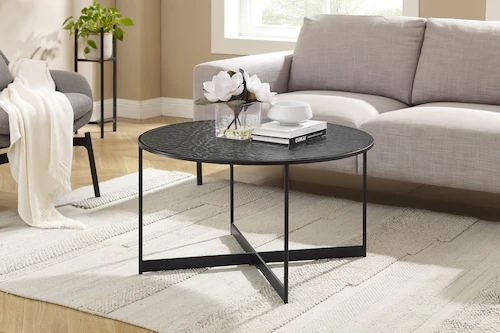 SalesFever Couchtisch, (1 St.), Glasplatte mit Strukturoptik günstig online kaufen
