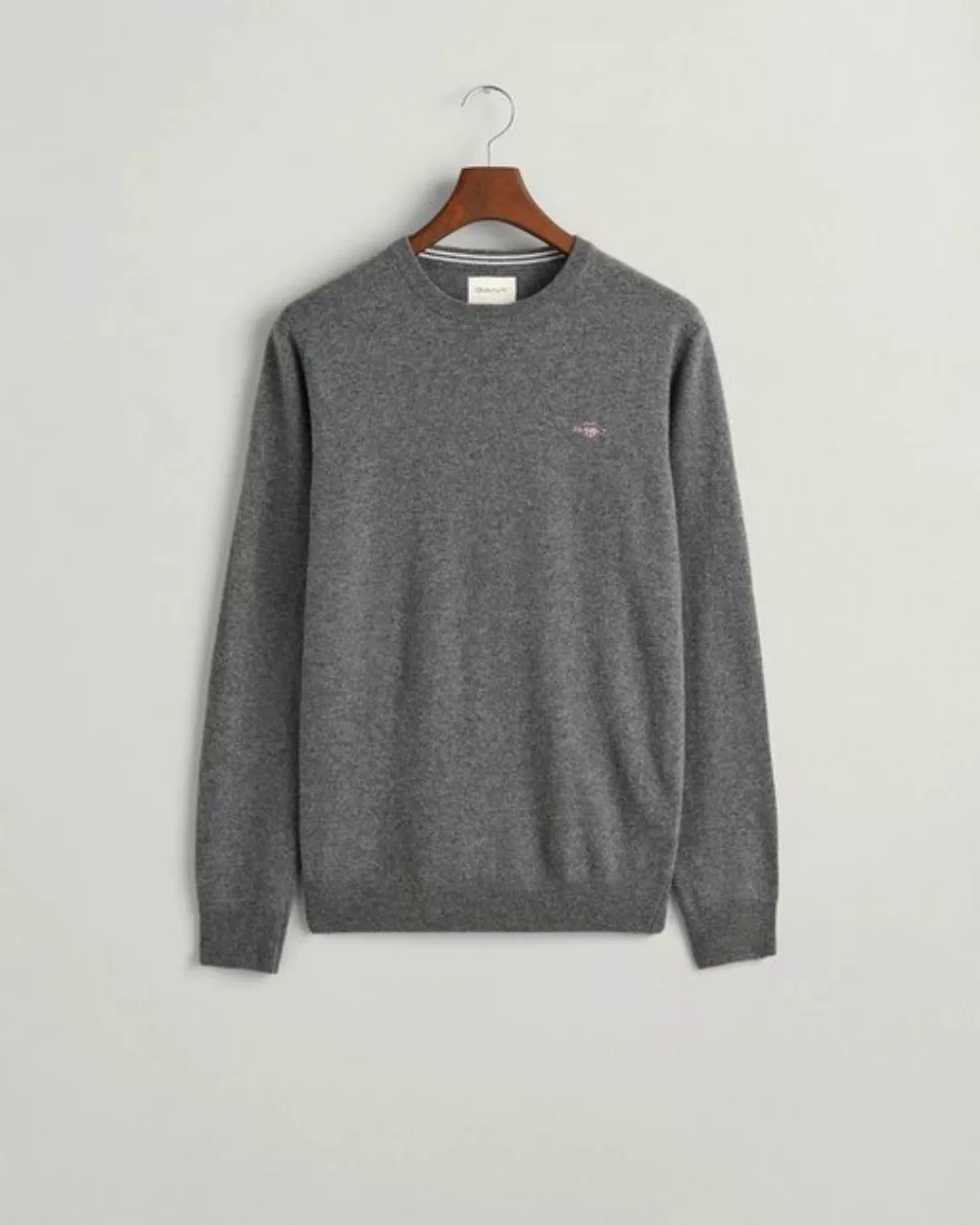 Gant Strickpullover SUPERFINE LAMBSWOOL C-NECK, CHARCOAL MELANGE günstig online kaufen