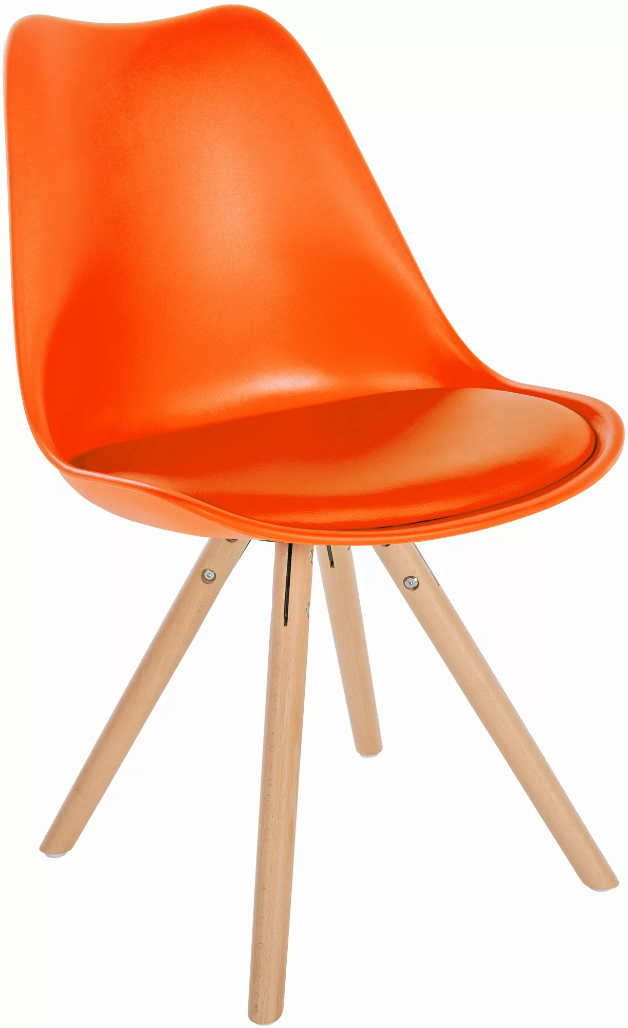 Stuhl Sofia Kunststoff Rund Orange günstig online kaufen