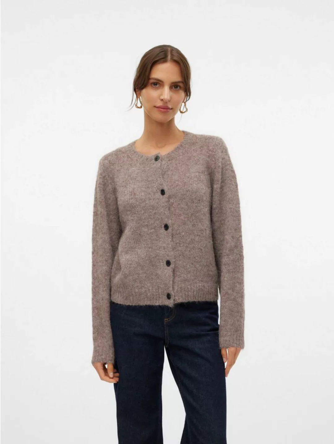 Vero Moda Strickjacke VMNOVAH LS O-NECK BUTTON CARDI GA NOOS günstig online kaufen